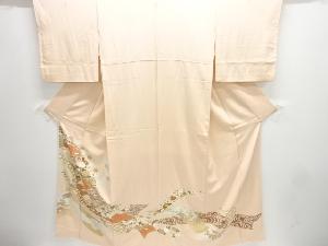 熨斗に花古典柄刺繍三つ紋色留袖